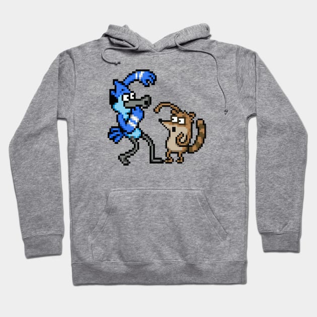 REGULAR SHOW - PIXEL MORDECAI & RIGBY Hoodie by Force Restart